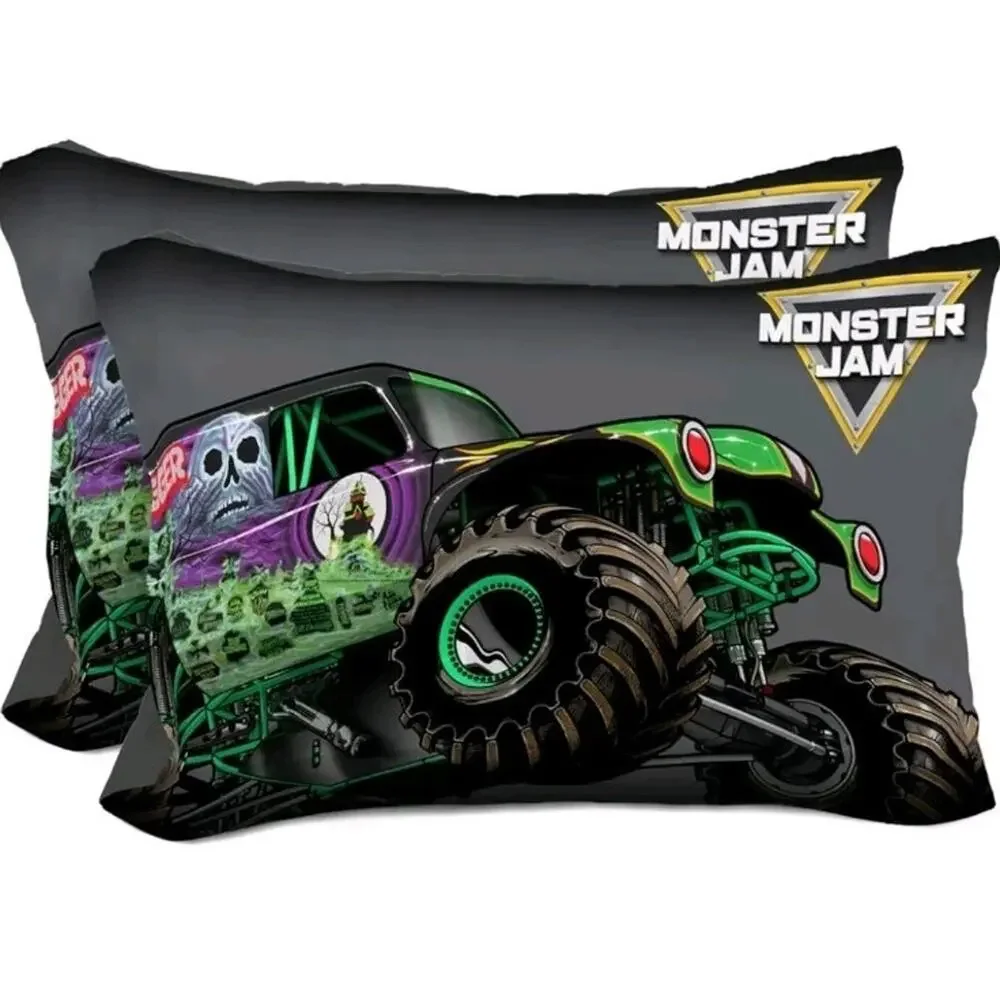2 Monster Jam Grave Digger Pillowcase Standard Size Bedding Home Decor